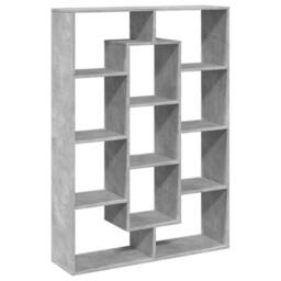 Berkfield Home Book Cabinet Concrete Grey 102x29x143 cm Engineered Wood - Size: 102 x 29 x 143 cm - thumbnail 7