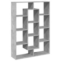 Berkfield Home Book Cabinet Concrete Grey 102x29x143 cm Engineered Wood - Size: 102 x 29 x 143 cm - thumbnail 1
