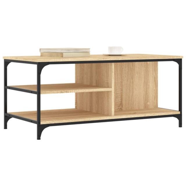 Berkfield Home Decorative Coffee Table Sonoma Oak 100x50x45 cm Engineered Wood in Brown - Size: 100 x 50 x 45 cm - image 1