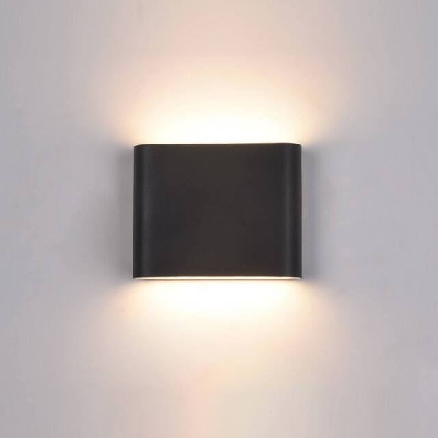 Netlighting Modern LED Outdoor Wall Lamp Black Warm White 3000K 360lm IP44 - image 1