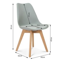 Bravich LTD Rocco Tulip Dining Chair in Silver - Size: 1 Pack - thumbnail 5
