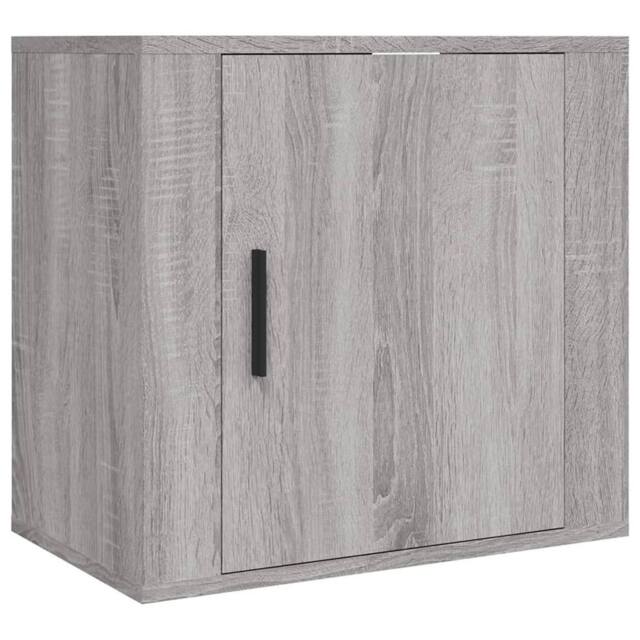 Berkfield Home Wall-mounted Bedside Cabinet Grey Sonoma 50x30x47 cm - Size: 50 x 30 x 47 cm - image 1