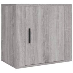 Berkfield Home Wall-mounted Bedside Cabinet Grey Sonoma 50x30x47 cm - Size: 50 x 30 x 47 cm - thumbnail 1