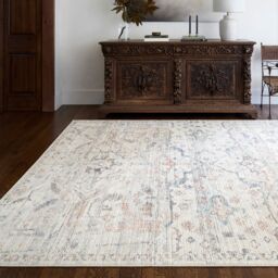 Livabliss Becki Owens Marlene-Vintage Ivory Blue Traditional Boho Living Dining Rug in Cream - Size: 117 cm x 170 cm - thumbnail 5