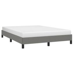 Berkfield Home Bed Frame Dark Grey 135x190 cm Double Fabric - thumbnail 3