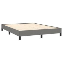 Berkfield Home Bed Frame Dark Grey 135x190 cm Double Fabric - thumbnail 4