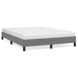 Berkfield Home Bed Frame Dark Grey 135x190 cm Double Fabric - thumbnail 2