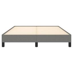 Berkfield Home Bed Frame Dark Grey 135x190 cm Double Fabric - thumbnail 5