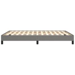 Berkfield Home Bed Frame Dark Grey 135x190 cm Double Fabric - thumbnail 6