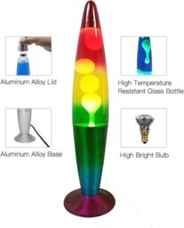 Almineez Magic 16 Inch Lamp Aluminium Soothing Colour Motion Wax & Liquid Novelty Retro Fun Toy Gadget Gift - Size: 16 inches - thumbnail 3