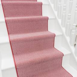 runrug Stair Runner Carpet for Staircases - Soft & Comfy, 9mm - 'Hazy' in Red - Size: 60 cm x 660 cm - thumbnail 1