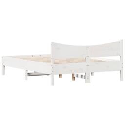 Berkfield Home Beautiful Bed Frame without Mattress White 140x200 cm Solid Wood Pine - thumbnail 6
