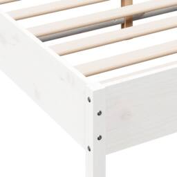 Berkfield Home Beautiful Bed Frame without Mattress White 140x200 cm Solid Wood Pine - thumbnail 7