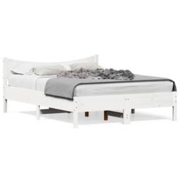 Berkfield Home Beautiful Bed Frame without Mattress White 140x200 cm Solid Wood Pine - thumbnail 3