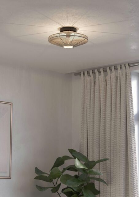 Eglo Midsumer Timeless Fabric Ceiling Light in Black - image 1