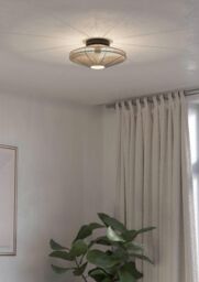 Eglo Midsumer Timeless Fabric Ceiling Light in Black - thumbnail 1