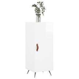 Berkfield Home Sideboard High Gloss White 34.5x34x90 cm Engineered Wood - thumbnail 3
