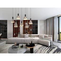 Netlighting Labora Cluster Pendant Matt Black Smoke Glass Shade 7x LED 3000K - thumbnail 5