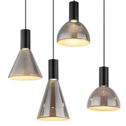 Netlighting Labora Cluster Pendant Matt Black Smoke Glass Shade 7x LED 3000K - thumbnail 3