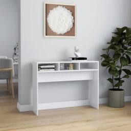 Berkfield Home Decorative Console Table White 105x30x80 cm Engineered Wood - Size: 105 x 30 x 80 cm