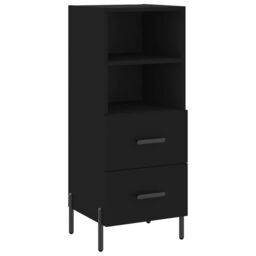 Berkfield Home Sideboard Black 34.5x34x90 cm Engineered Wood - thumbnail 2