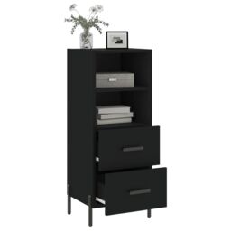 Berkfield Home Sideboard Black 34.5x34x90 cm Engineered Wood - thumbnail 4