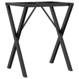 Berkfield Home Durable Dining Table Legs X-Frame 60x50x73 cm Steel in Black - Size: 60 x 50 x 73 cm - thumbnail 3