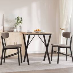 Berkfield Home Durable Dining Table Legs X-Frame 60x50x73 cm Steel in Black - Size: 60 x 50 x 73 cm - thumbnail 1