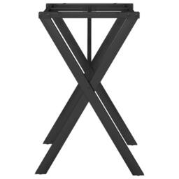 Berkfield Home Durable Dining Table Legs X-Frame 60x50x73 cm Steel in Black - Size: 60 x 50 x 73 cm - thumbnail 5