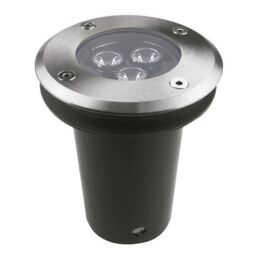 Netlighting Ringo LED 3 Light Recessed Outdoor Ground Light Stainless Steel IP67 in Grey - thumbnail 1