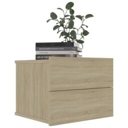 Berkfield Home Bedside Cabinets 2 pcs Sonoma Oak 40x30x30 cm Engineered Wood in Beige - Size: 40 x 30 x 30 cm - thumbnail 4