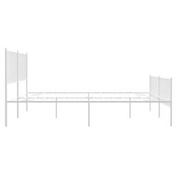 Berkfield Home Metal Bed Frame with Headboard & Footboard White 160x200 cm - thumbnail 6