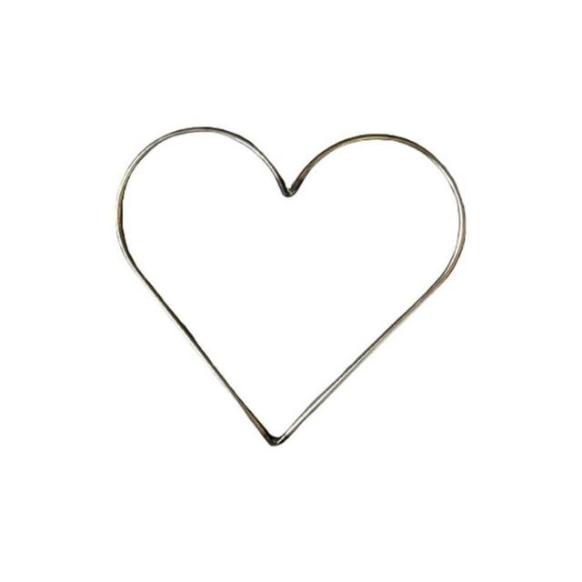 Poppyforge Wire Heart 30 cm Garden Wall Art - L30 x H30 cm in Metallics - image 1