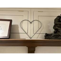 Poppyforge Wire Heart 30 cm Garden Wall Art - L30 x H30 cm in Metallics - thumbnail 2