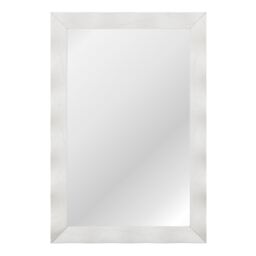 Costway Farmhouse Wall Mirror 106CM x71CM Wood Vanity Wall Mirror in White - Size: 106 cm x71 cm