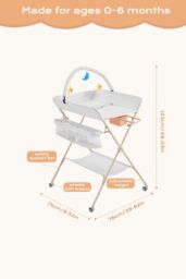 Living and Home Versatile Folding Baby Changing Table in Dark Grey - thumbnail 5