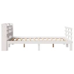 Berkfield Home Bed Frame with Headboard without Mattress White 150x200 cm King Size - thumbnail 7