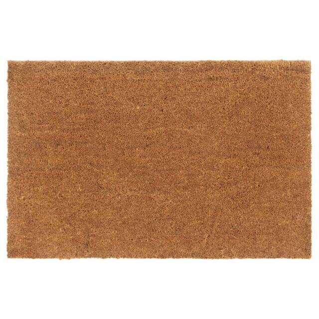 Berkfield Home Door Mat Natural 65x100 cm Tufted Coir in Brown - image 1