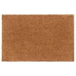 Berkfield Home Door Mat Natural 65x100 cm Tufted Coir in Brown - thumbnail 1
