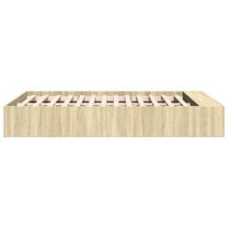 Berkfield Home Bed Frame without Mattress Sonoma Oak 135x190 cm Double in Light Oak - thumbnail 5
