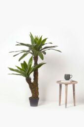 Homescapes Artificial Bird's Nest Fern in Pot, 120 cm Tall in Green - thumbnail 6