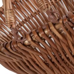 Red Hamper Wicker Shopping Basket Chatsworth Market Basket in Brown - thumbnail 5