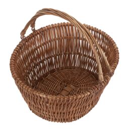 Red Hamper Wicker Shopping Basket Chatsworth Market Basket in Brown - thumbnail 3
