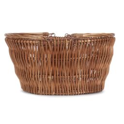 Red Hamper Wicker Shopping Basket Chatsworth Market Basket in Brown - thumbnail 4