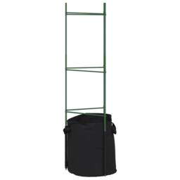 Berkfield Home Tomato Cages with Plant Bags 4 pcs 116 cm Steel & PP in Green - thumbnail 7