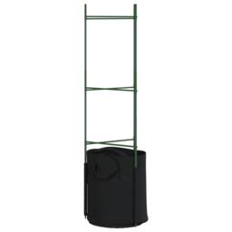 Berkfield Home Tomato Cages with Plant Bags 4 pcs 116 cm Steel & PP in Green - thumbnail 6