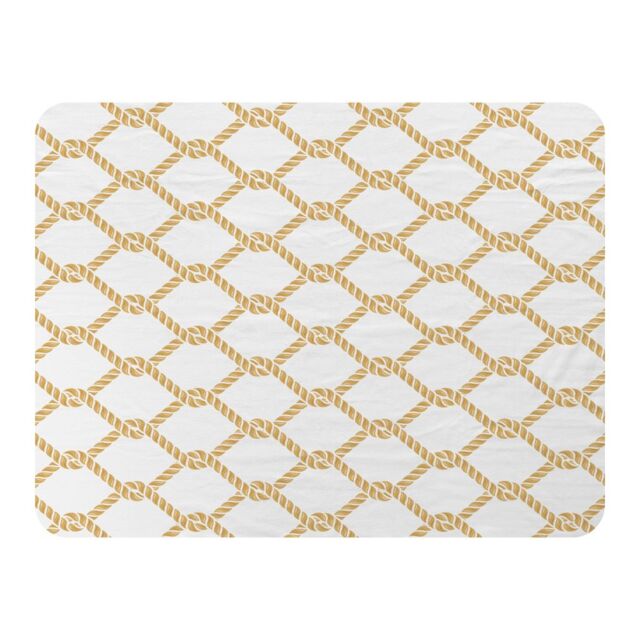 Benjamin Tate Design Gold Chainlink Rope Blanket in Natural - Size: 120 cm x 150 cm - image 1
