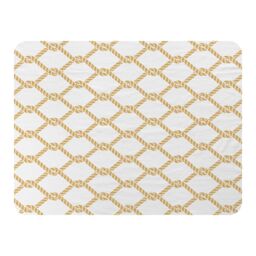 Benjamin Tate Design Gold Chainlink Rope Blanket in Natural - Size: 120 cm x 150 cm - thumbnail 1