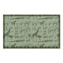 Artsy Mats Green African Animals Indoor & Outdoor Doormat - 70x40cm - Size: 40 cm x 70 cm - thumbnail 2