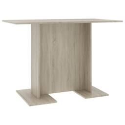 Berkfield Home Beautiful Dining Table Sonoma Oak 110x60x75 cm Engineered Wood in Light Sand - Size: 110 x 60 x 75 cm - thumbnail 3